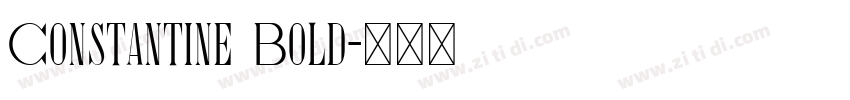 Constantine Bold字体转换